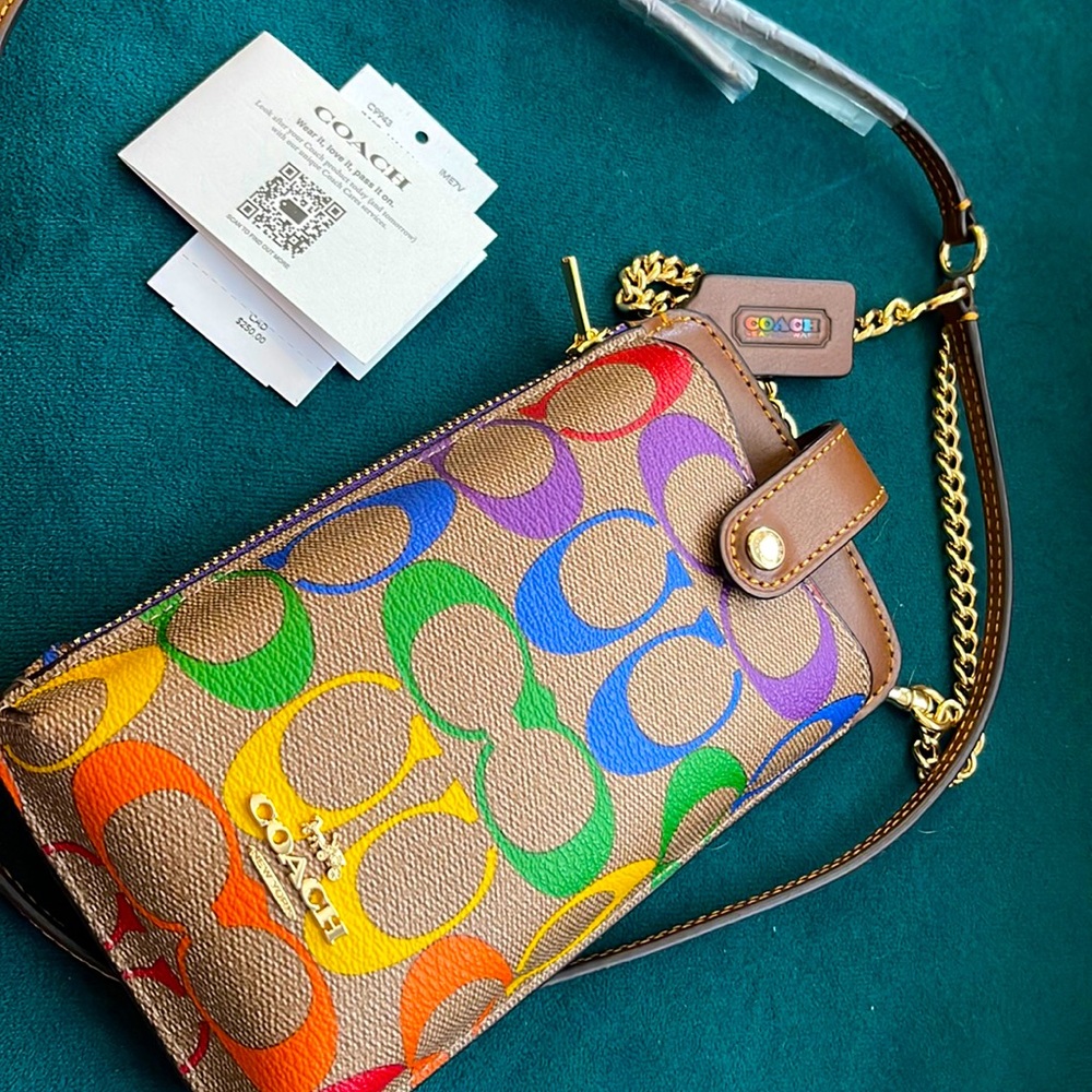 Coach cross body phone wallet